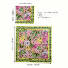 20pcs/Set Disposable Spring Themed Colorful Floral & Bird Print Napkins, Suitable For Weddings, Birthday Parties, Afternoon Tea Gatherings And Various Party Decorations, Designed With Floral And Plant Patterns, Ideal For Home Events, Birthday Celebrations, Parties, Camping, Hotels, Home Decor And More - Floral Series Napkins - View 4