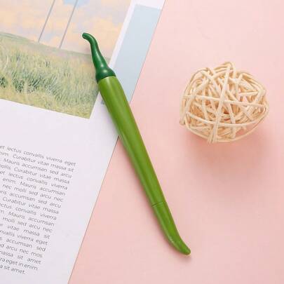 Bolígrafo de estilo de pimienta divertido de 0.5 mm, bolígrafo neutro negro, bolígrafo creativo de verduras para estudiantes y oficina