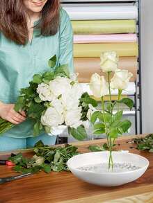 花藝插花底座 吸盤式花藝固定器 塑膠花蛙與花針 花卉裝飾用 花瓶固定底座 適用派對餐桌中心裝飾、婚禮與派對 - 多款 - 查看 10