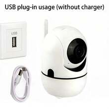 1pc HD Wireless WIFI Home Security Camera, Baby & Pet Monitor, HD Night Vision, Motion Detection, Two-Way Audio, Suitable For Home Recording & Monitoring - White - View 9