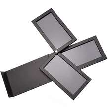 Allwon- Paleta magnética giratoria de 3 capas, caja de almacenamiento de paleta de maquillaje vacía 3 en 1 para sombra de ojos, lápiz labial y rubor - Negro - Ver 7