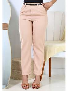 Women's Tailored High-Waisted Dress Pants - Màu be - Xem 1