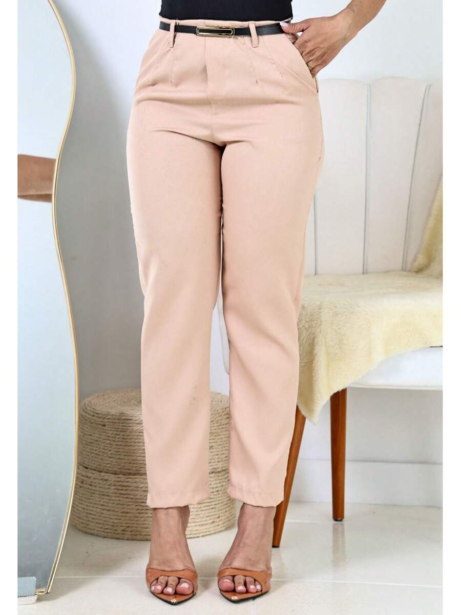 Women's Tailored High-Waisted Dress Pants - Màu be - Xem 1