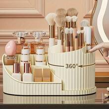 360° Rotating Storage & Organization, Makeup Storage, Makeup Display Rack & Makeup Storage Box, Makeup Storage Box, Multi-Functional Rotating Makeup Storage Rack, Suitable For Lipsticks, Eyeshadow Brushes, Makeup Brushes And Makeup Tools | Bedroom Desktop Rotating Rack, Large-Capacity Dust-Proof Makeup Storage Box,Bedroom Room Decor,Back To School - View 4