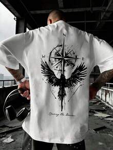 Esta camiseta unisex de manga corta para hombre, de estilo moderno, presenta cuello redondo y un diseño casual y elegante, ideal para el día a día y para ir al colegio. Confeccionada en un tejido cómodo, es una prenda imprescindible para el verano. De una sola pieza, lavable a máquina. - Negro - Ver 6