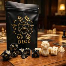 14 Pcs Polyhedral Dice Set For Role Playing Dice Games, Translucent Self Sealing Packaging Bag, Convenient For Use And Storage, Leisure At Any Time - Set a - View 4