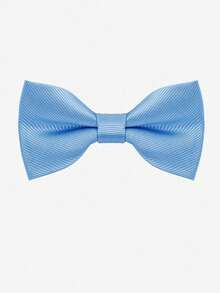 Solid Color Bow Tie For Men, Suitable As Gift For Boyfriend, Also Can Be Worn For Meetings, Banquets And Performances,Festival,Graduation Gift - Baby Blue - View 10
