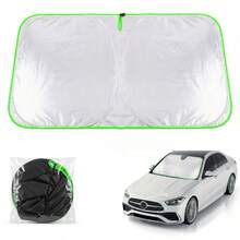 Car Front Windshield Sun Shade, Convenient Storage Design, No Drilling Required Car Sun Shade Canopy, Full Edge Seamless Fit, Equipped With High-Density Light-Blocking Fabric With Reflective Coating, Protects Car Interior, Effectively Blocks Sunlight, Car Privacy Curtain, Can Be Compactly Stored In Car Door Storage Pocket, Universal Fit For Sedans, SUVs And Trucks, Car Interior Protection Accessory - Car Sunshade - View 12