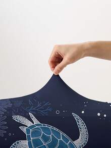 Fresh Ocean Element Sea Turtle Print Luggage Protective Cover, Suitable For 18-32 Inch Suitcases, With Strong Elasticity To Protect Luggage (Anti-Scratch, Anti-Dust) And Decorate Luggage (Turn Regular Suitcase Into Personalized One), Luggage Cover, Travel Accessory. - Multicolor - View 5