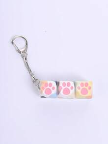 Llavero con forma de pata de gato lindo, anillo para llaves, juguete antiestrés para aliviar la tensión, prueba de presión, tapa de llave, colgante para mochila, regalo de pareja para vacaciones - Multicolor - Ver 14
