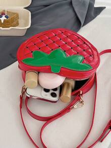 New Girl's Cute Strawberry Crossbody Bag, Coin Purse, Decorative Small Bag For Boy And Girl - Red - View 10