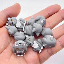 3 hạt silicon hình sói xám hoạt hình, dùng để tự làm vòng tay, vòng cổ, phụ kiện túi xách và đồ thủ công sáng tạo. - Nhiều màu - Xem 5