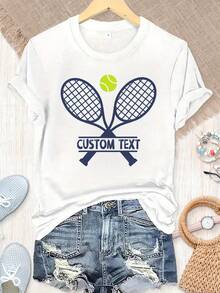 Camiseta de Equipo Personalizada, Camiseta de Jugador Personalizada, Camisetas Personalizadas, Regalos para Jugadores, Camiseta para Parejas, Camiseta Personalizada, Camisetas Superiores Personalizadas, Camiseta de Equipo - Blanco - Ver 6