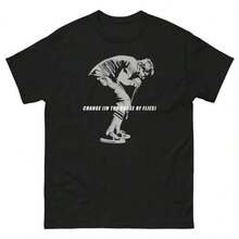 Camiseta negra para mujer ROCK - Cuello redondo clásico, camiseta básica suave para uso diario, blusas para mujer, blusas, blusas casuales para damas, blusas casuales para damas, tops para mujer, tops, unisex. - Negro - Ver 1