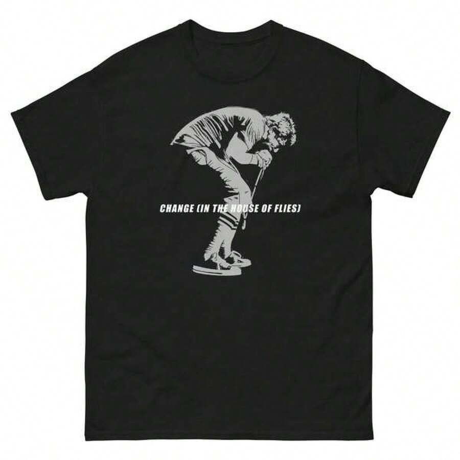 Camiseta negra para mujer ROCK - Cuello redondo clásico, camiseta básica suave para uso diario, blusas para mujer, blusas, blusas casuales para damas, blusas casuales para damas, tops para mujer, tops, unisex. - Negro - Ver 1
