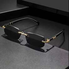 1/2 piezas Gafas decorativas metálicas sin marco vintage, mejor opción de regalo para parejas - Multicolor - Ver 20