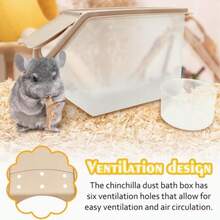 Hộp tắm cát cho chuột hamster, nhà vệ sinh đa năng cho thú cưng nhỏ kèm xẻng xúc, thiết kế trong suốt, lý tưởng cho chuột hamster lùn và chuột gerbil, giúp giữ lồng sạch sẽ và khô ráo. Quà tặng Giáng sinh, Halloween, Lễ Phục sinh, Lễ Tạ ơn, các dịp lễ hội. - Nhiều màu - Xem 2