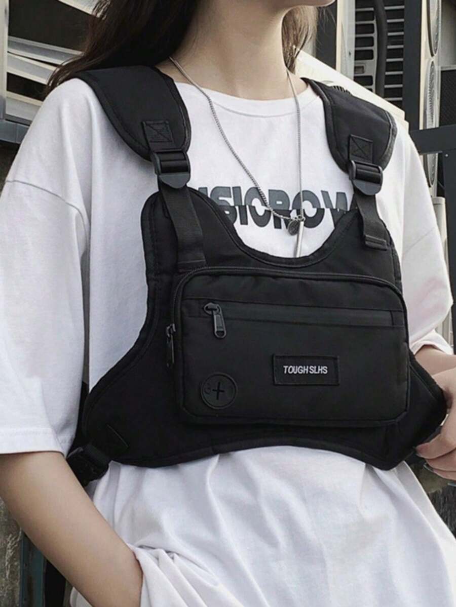 1 chiếc túi đeo ngực chiến thuật đa năng unisex, túi đeo ngực tiện dụng phong cách đường phố, túi đeo ngực thường ngày cho nam và nữ. - Nhiều màu - Xem 1