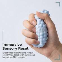 Crunchy Squishy Stress Balls, Skin Sand Filled Sensory Fidget Toys, Slow Rebound Moldable Squeeze Ball Anxiety Relief, Office Desk & Classroom Party Favors Kids Adults (Purple) - 藍色 - 查看 2