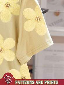 Camiseta casual de mujer con estampado todo sobre, linda y elegante para vacaciones, fiestas en la playa, estampado floral Y2K, moda callejera, vuelta al colegio, ocio festivo - Multicolor 11 - Ver 4
