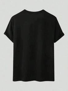 1 Short Sleeve T-Shirt | Fun Casual Streetwear | Meme Lover | John Pork Caller ID Print | Soft & Breathable Fabric | Unisex Summer Black - 黑色 - 查看 2