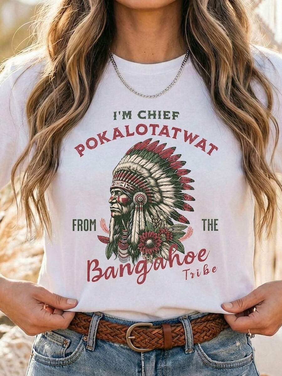 S1oy el jefe Poka1lotaT1wat de The Tribe Indigenous Nat Americ C1A S1Hirt, jefe i1i1ndian S1Hirt.