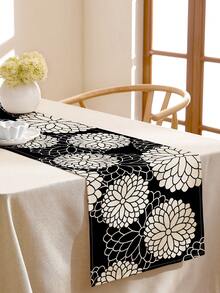 1 buah Taplak Meja Motif Geometris, 4 buah Alas Piring Motif Geometris, Cocok untuk Liburan, Pesta, Ulang Tahun, Makan Malam, Dekorasi Meja Dapur & Ruang Makan, Dapat Digunakan Sepanjang Musim, Dekorasi Tekstil Rumah - MultiWarna - View 2
