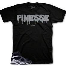 Camisetas deportivas a juego con el modelo Retro 8 Smoke Grey - Finesse Shirt - forma - Ver 1