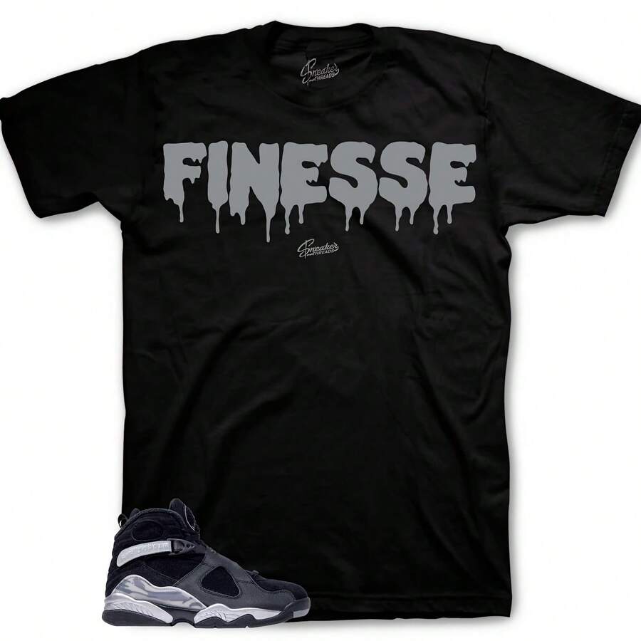 Camisetas deportivas a juego con el modelo Retro 8 Smoke Grey - Finesse Shirt - forma - Ver 1