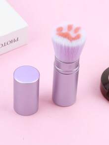 1 pieza Pincel retráctil de base con forma de pata de gato, pincel de maquillaje multifuncional - Multicolor - Ver 10