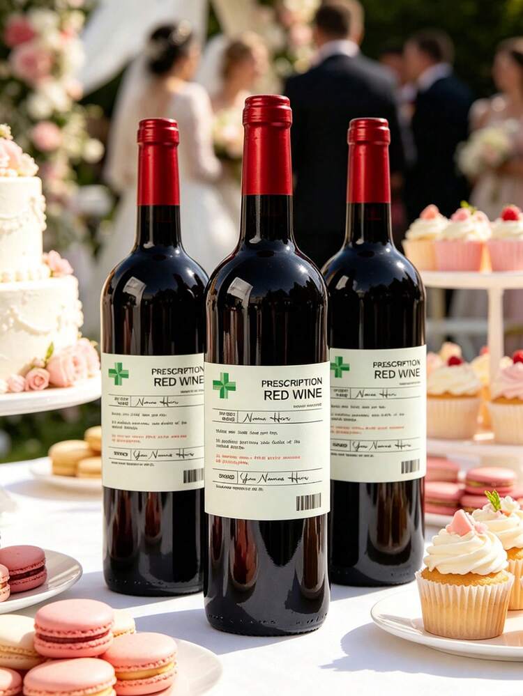 6/4pcs Holiday Creative Fun Theme Wine Bottle Decorative Sticker Set, Bachelorette Party Funny Wine Bottle Stickers, Toast Ceremony Decoration Supplies, Wedding Atmosphere Creation Supplies, Bridal Shower Party Favors, Pre-Wedding Party Wine Bottle Commemorative Stickers, Suitable For Bachelorette Party, Wedding Party Decoration - View 5