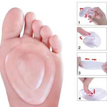 1 Cặp miếng đệm silicon lót gót chân, miếng đệm cao gót tái sử dụng giúp giảm áp lực lên bàn chân và chống trơn trượt. - Trong sáng - Xem 3