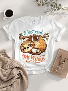 Cozy Coffee other T1S1Hirt with Quote Funhirt 'I Just Need More Time' Cute uniS1ex S1Hirt Gift for Coffee other Lovers Comic tea. - Blanco - Ver 2