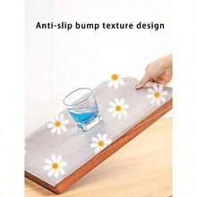 1 Roll Daisy Pattern Kitchen Cabinet Shelf Liner, Non-Adhesive Drawer Mat, Anti-Slip Refrigerator Pad, EVA Waterproof Fridge Liner, Cabinet Mat, Easy Placemat - 1PC - View 5