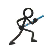 1pc Matchstick Shaped Pencil Holder, Creative Matchstick Figure Pencil Stand, Funny Little Person Holding Pencil Desktop Decor, Student Office Desk Pen Organizer, Matchstick Design Pencil Holder - A - View 8
