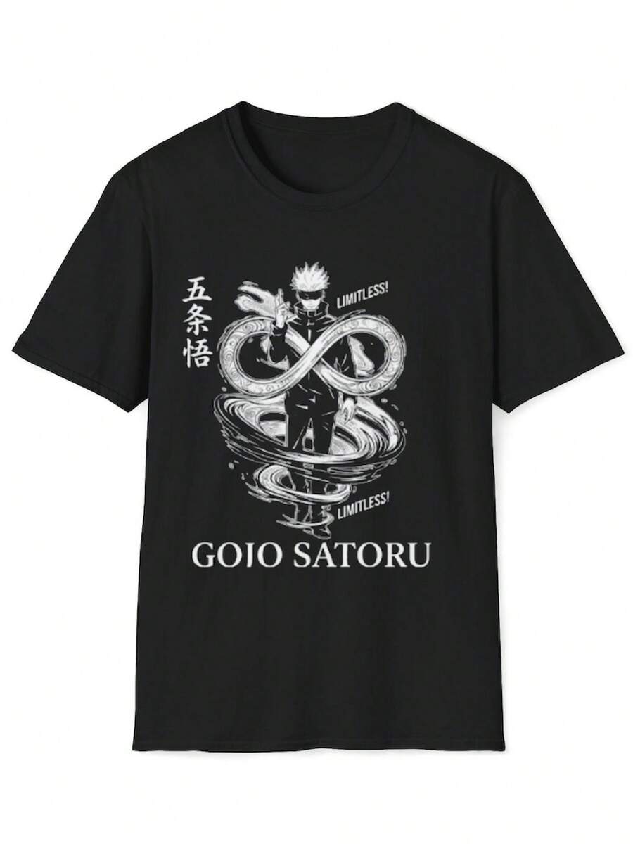 Unisex T-shirt Anime-tröjor, Anime Vintage-tröjor, Anime Grafisk T-shirt, Anime Estetisk Tröja, Japanska Anime-kläder, herr-t-shirts, herrskjortor, herrkläder, herrset, herr-t-shirt, herrartiklar, vardagsklänningar för kvinnor, damset, eleganta blusar, dam-t-shirts, damklänning - Svart - Visa 1