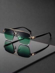 1pc Polygon Frameless Glasses, Elegant High-End Design, Essential For People - Multicolor - View 7