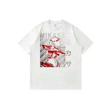 Camiseta informal estampada coloridaAttacks-On-Titan-Mikasa-Ackerman-ODM-Gear-(2) 2026 Camisetas de anime japonés para hombre, camisetas divertidas y lindas de dibujos animados para mujer, camisetas de manga corta, camisetas gráficas, camisetas estampadas kawaii, camisetas gráficas, cuello redondo, 100% algodón, blusas para mujer, la elección perfecta para tus atuendos de San Valentín, camisetas informales para parejas, camisetas con temática de anime. - Blanco - Ver 7