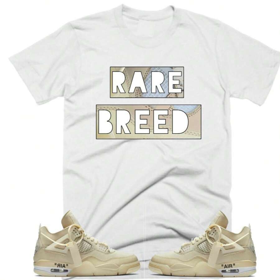 Camiseta R 4 J1o1rdan o1ff white X WMNS Rare Breed Sneaker T1EE 220G de algodón suave para hombre y mujer, confeccionada con tejido premium duradero y agradable al tacto, ideal para todo tipo de cuerpo y para uso diario. Camisetas casuales transpirables y ligeras, conjuntos elegantes para otoño, perfectas para el día a día, actividades al aire libre, viajes, vacaciones y diversas fiestas temáticas durante todo el año. - Blanco - Ver 1