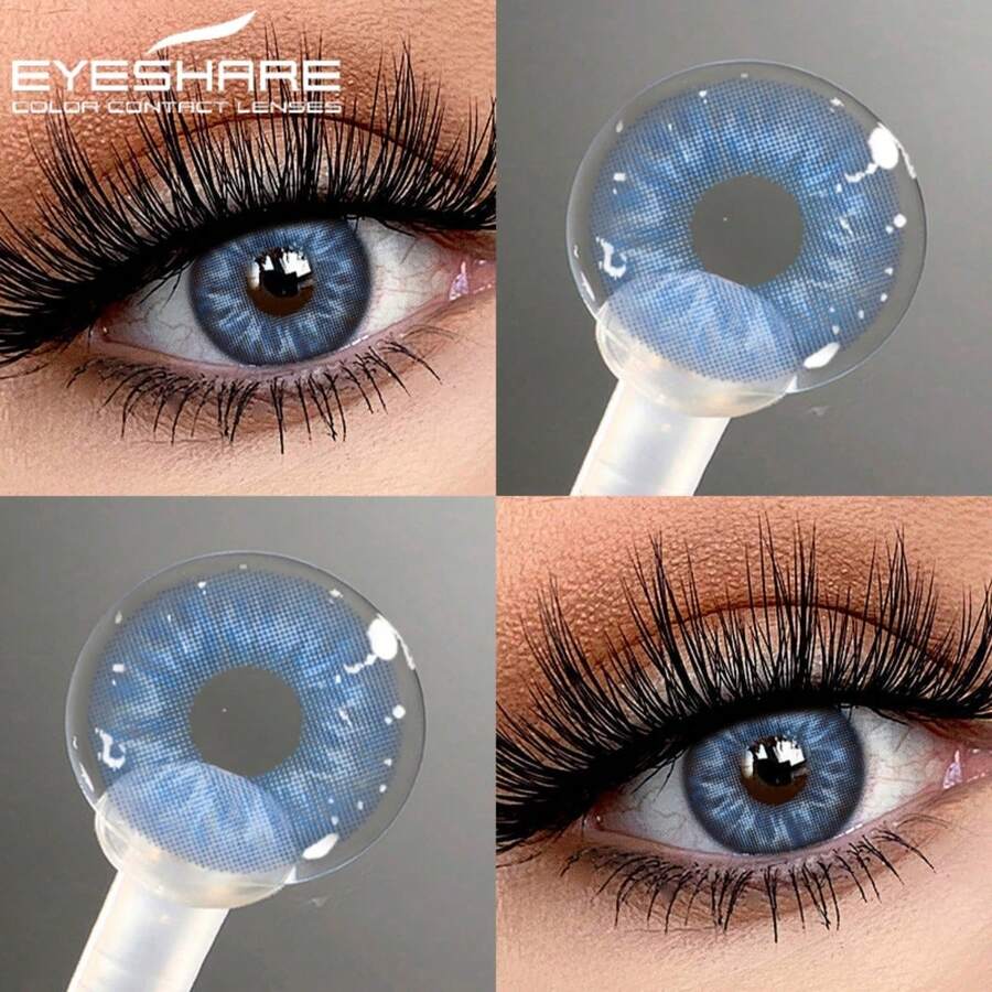 EYESHARE 1 Paio di Lenti a Contatto Cosmetiche per Occhi Naturali, Lenti Grigie, Lenti Verdi, Lenti Marroni per Bellezza