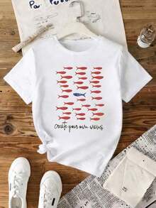 Dam-T-shirts - Weiss - Visa 9