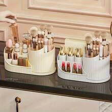 360° Rotating Storage & Organization, Makeup Storage, Makeup Display Rack & Makeup Storage Box, Makeup Storage Box, Multi-Functional Rotating Makeup Storage Rack, Suitable For Lipsticks, Eyeshadow Brushes, Makeup Brushes And Makeup Tools | Bedroom Desktop Rotating Rack, Large-Capacity Dust-Proof Makeup Storage Box,Bedroom Room Decor,Back To School - View 9