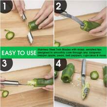 6pcs Stainless Steel Multi-Function Vegetable & Fruit Corer Set, Fruit Platter Shaping Tool Helper - View 8