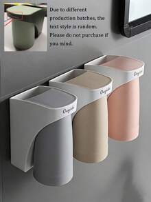 Taza magnética volteable, taza de enjuague minimalista transparente para el hogar, taza para cepillo de dientes montada en la pared, soporte para cepillo de dientes - Multicolor - Ver 11