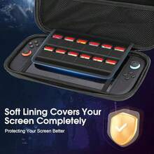 Túi đựng máy Switch 2 2025, vỏ cứng bảo vệ, túi xách du lịch di động chứa được 10 băng game, có ngăn đựng phụ kiện và game cho Switch 2. - Xem 5