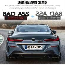 Car Bad  Edition Emblem, Car Badge Stickers, Bad  Edition Personalized 3D Badge Decoration, Cars Fender Bumper Hood Trunk 3D Badges Sticker Decal Universal For Cars (Black) - White - 查看 3