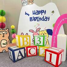 Back To School Party Decoration Set - ABC123 Colorful Letter & Number Stacking Balloon Box, Suitable For Kindergarten, School Theme Events Decor - View 5