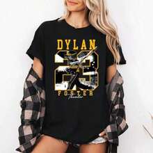Camiseta de la Gira Mundial 2026, con los nombres de los miembros de Bangtan, productos oficiales del grupo. - Negro 9 - Ver 6