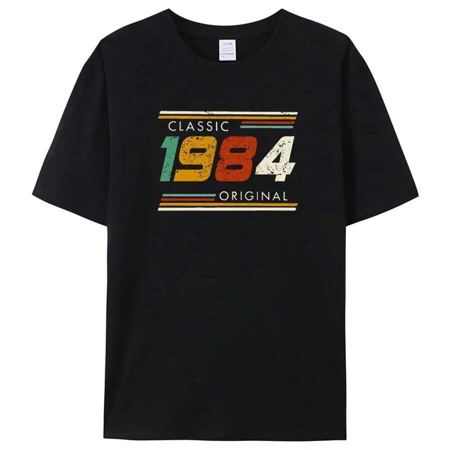 2024 nueva camiseta para hombre novedad impresionante Vintage clásico 1984 camiseta ropa de calle algodón estilo de verano camiseta hombres camisetas - 1 - Ver 1