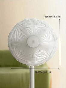 1 cái chụp quạt 18 inch, màu trắng, cỡ trung bình, chống bụi/nước/ẩm, dễ lắp đặt/tháo gỡ, có thể giặt và tái sử dụng, giữ cho quạt luôn sạch sẽ, thích hợp cho trường học, văn phòng, nhà ở, du lịch. - Nhiều màu - Xem 3